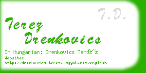 terez drenkovics business card